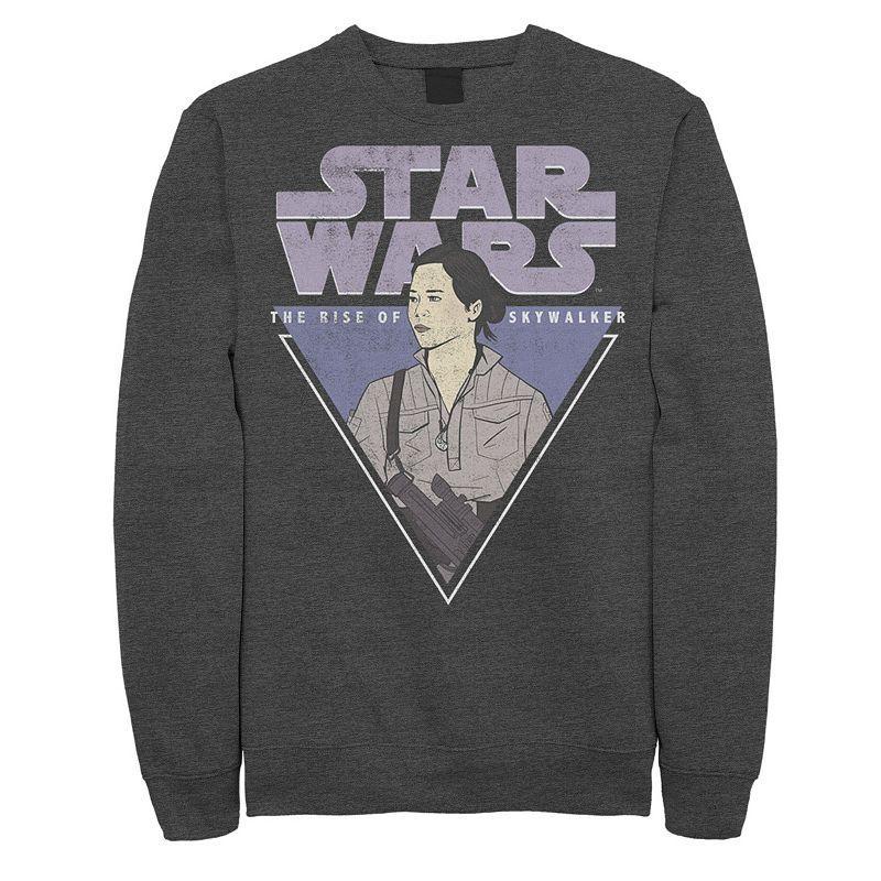 Mens Star Wars The Rise Of Skywalker Rose Triangle Portrait Sweatshirt Grey Heather Product Image