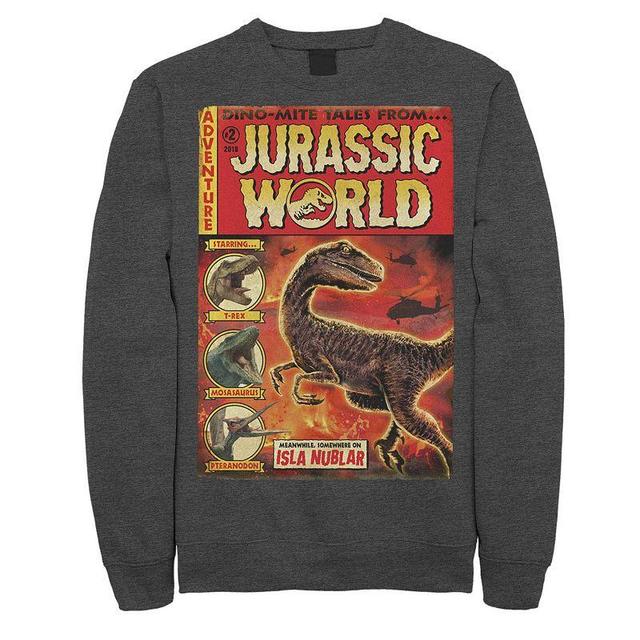 Mens Jurassic World Two Dino-Mite Tales Vintage Fleece Grey Heather Product Image