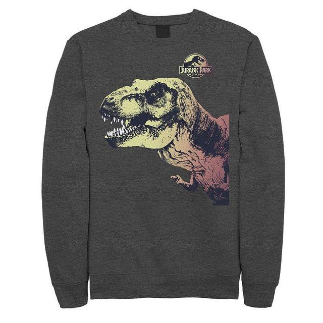 Mens Jurassic Park T-Rex Sunset Color Fil In Sweatshirt Grey Product Image