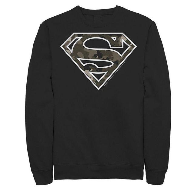 Mens DC Comics Superman Camouflage Fill Logo Sweatshirt Product Image