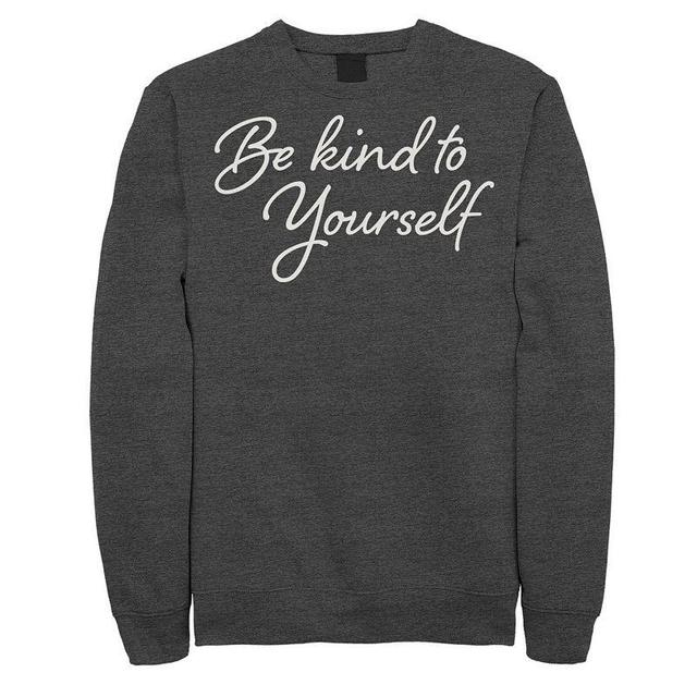 Mens Fifth Sun Kind To Yourself Script Sweatshirt Grey Heather Product Image