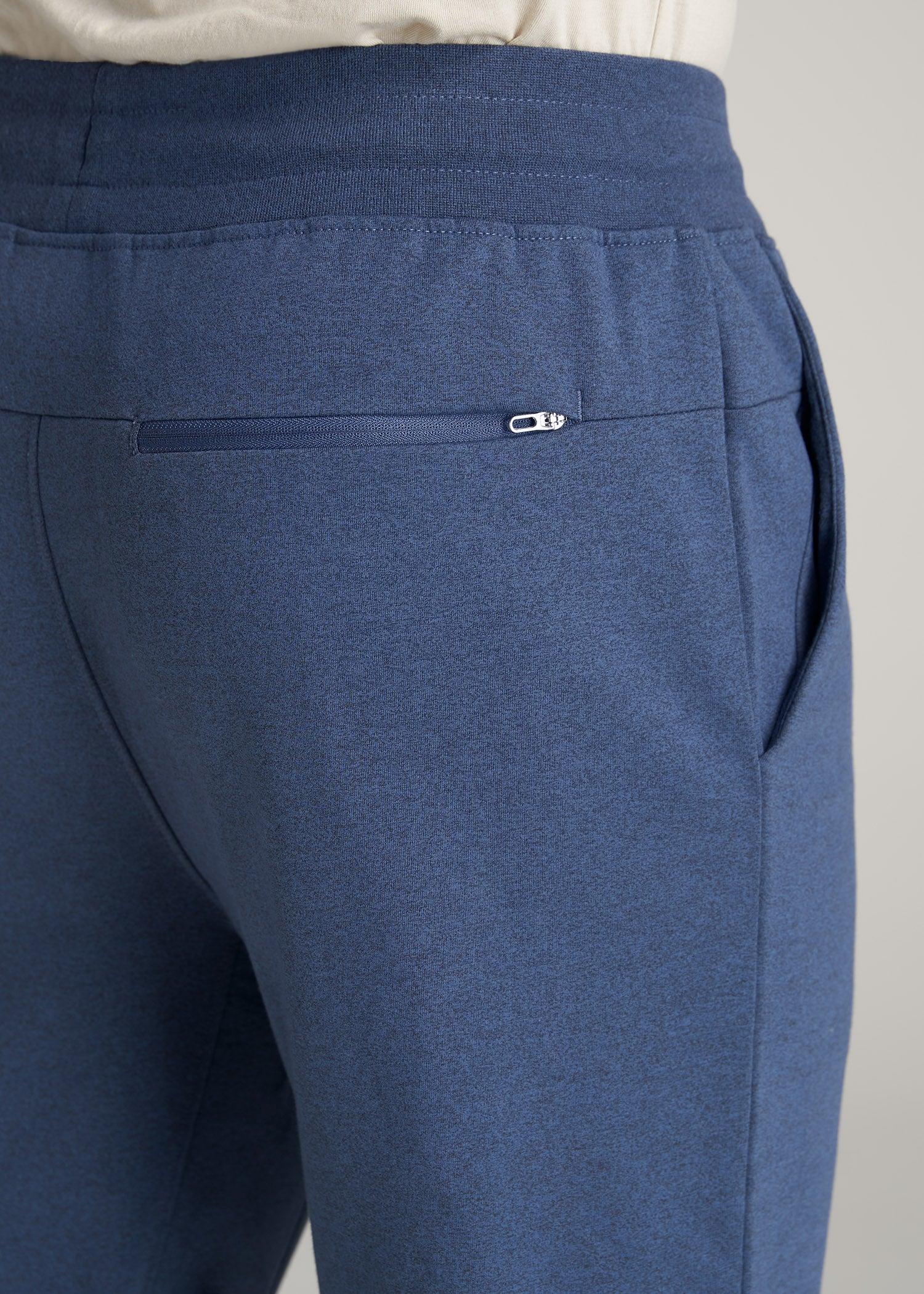 A.T.  Performance French Terry Sweatpants for Tall Men in Tech Navy Mix Product Image