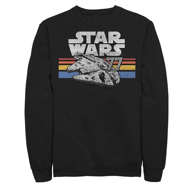 Mens Star Wars Falcon 77 Retro Stripes Sweatshirt Product Image