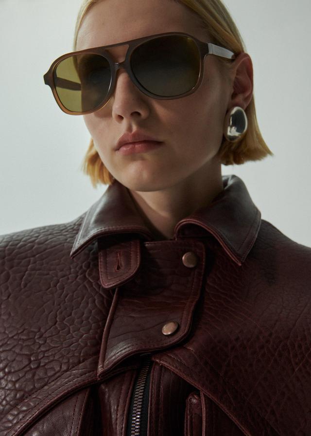 Aviator sunglasses in brown Product Image