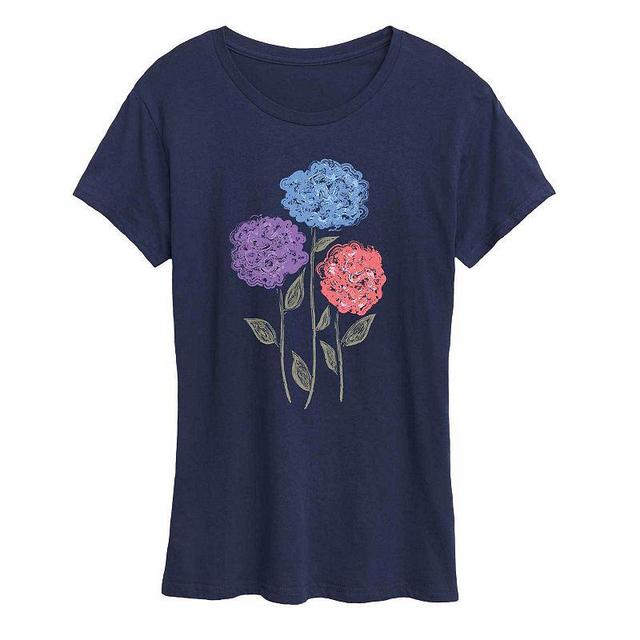 Womens Hydrangeas Graphic Tee, Girls Product Image