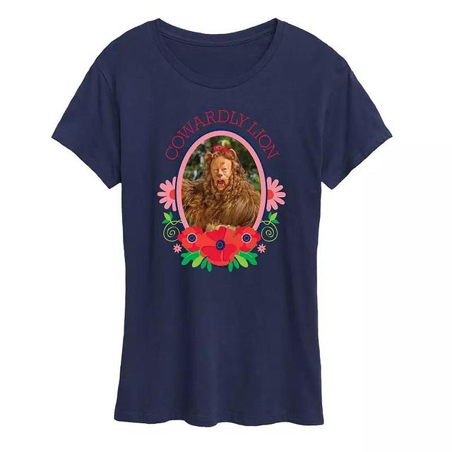 Womens Wizard of Oz Cowardly Lion Graphic Tee, Girls Blue Product Image