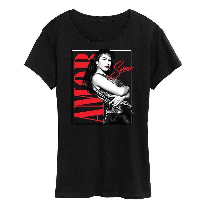 Womens Selena Quintanilla Amor Graphic Tee, Girls Product Image