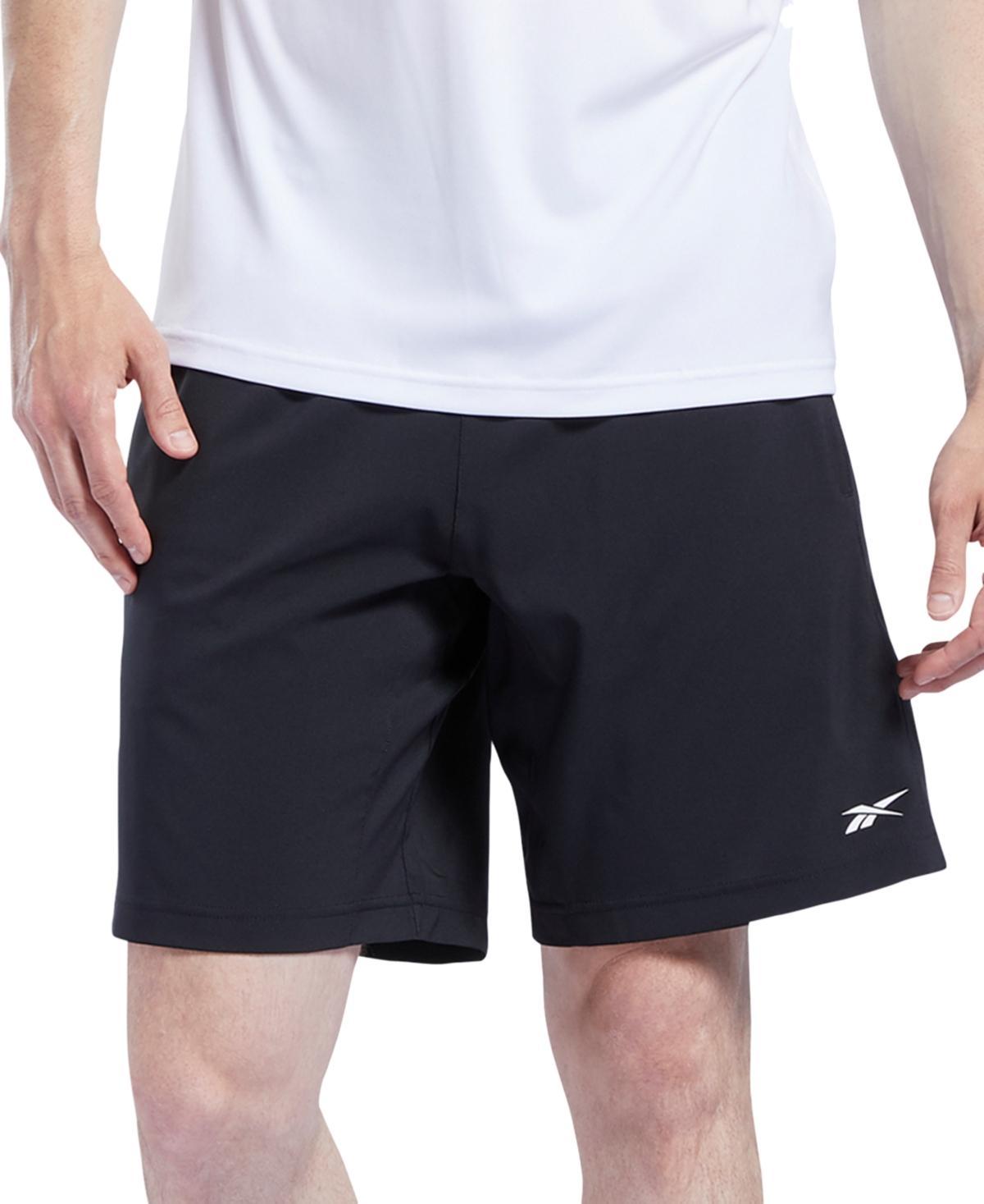 Reebok Mens Regular-Fit Moisture-Wicking 9 Woven Drawstring Shorts Product Image