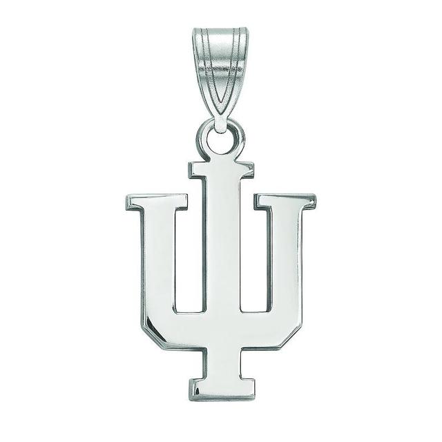 LogoArt Indiana Hoosiers Sterling Silver Rhodium Plated Medium Pendant, Womens Product Image