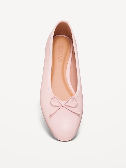 Faux-Leather Ballet Flats Product Image