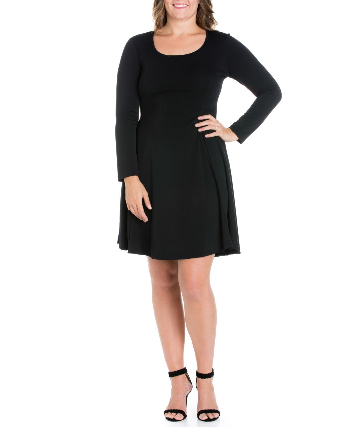 Womens Plus Size Fit and Flare Skater Dress Product Image