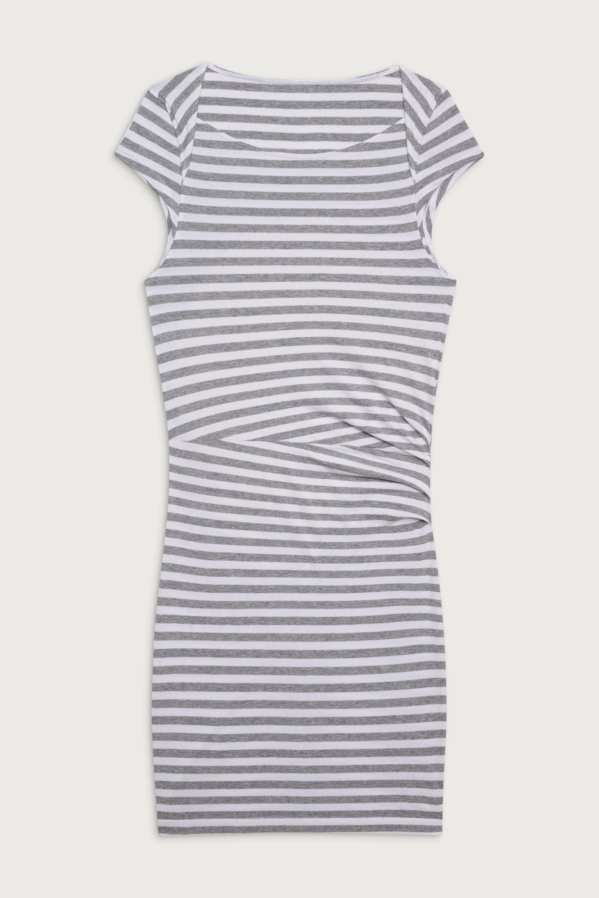 Boulevard Cotton Cutout Mini Dress - Hazy Stripe Product Image