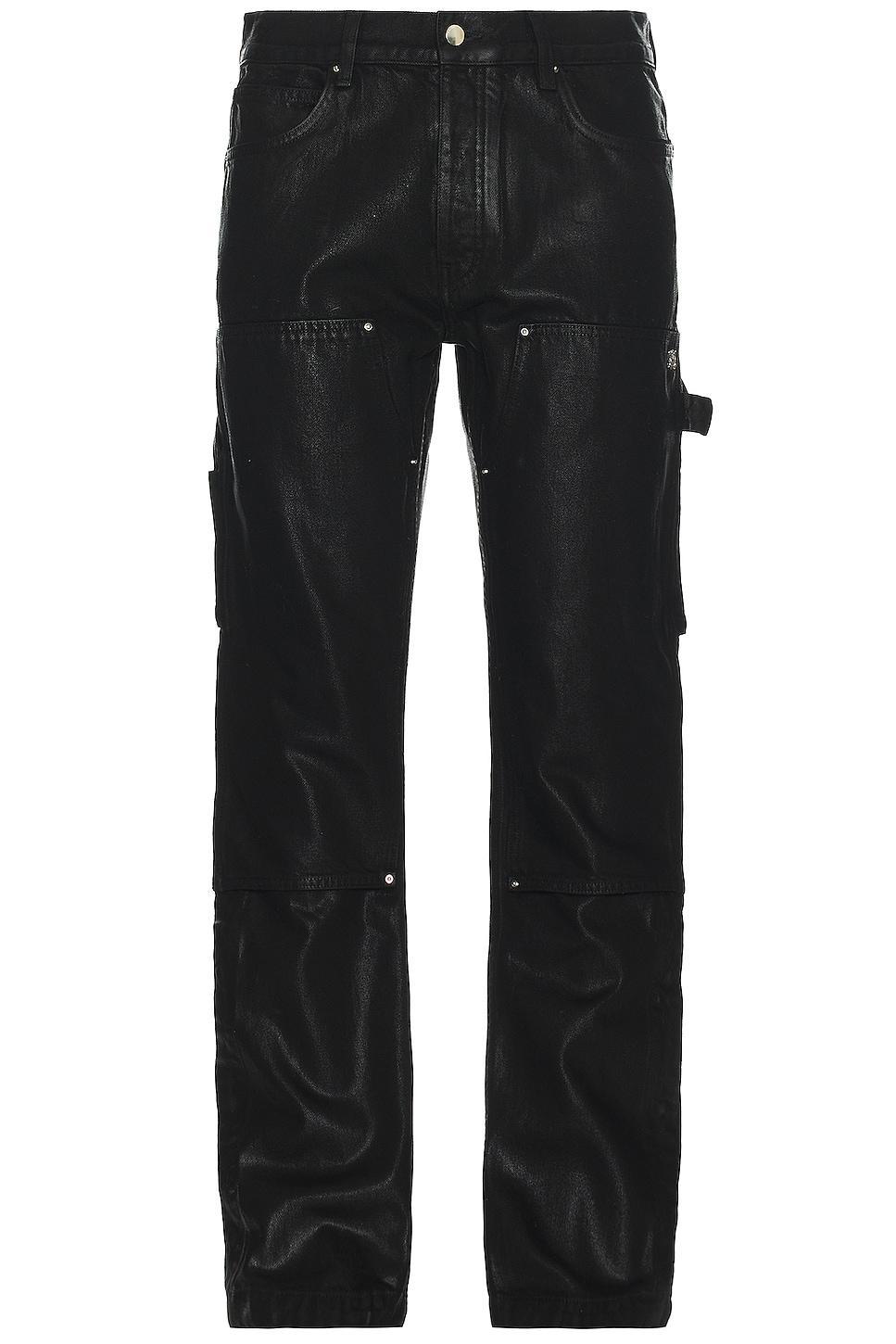 Amiri Wax Carpenter Jean in Black - Black. Size 31 (also in 38). Product Image