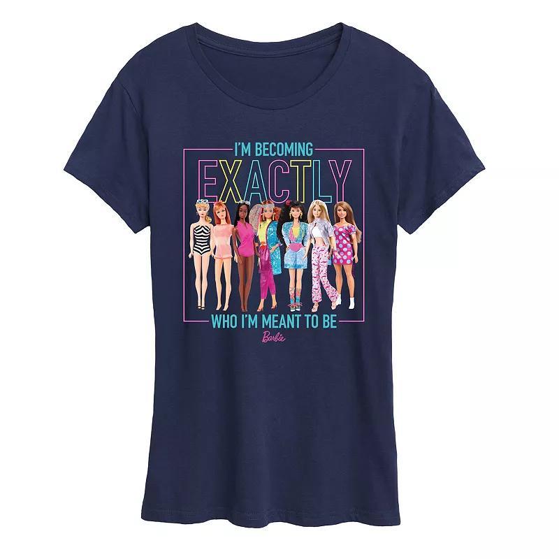 Womens Barbie Exactly Who Im Meant To Be Graphic Tee Product Image