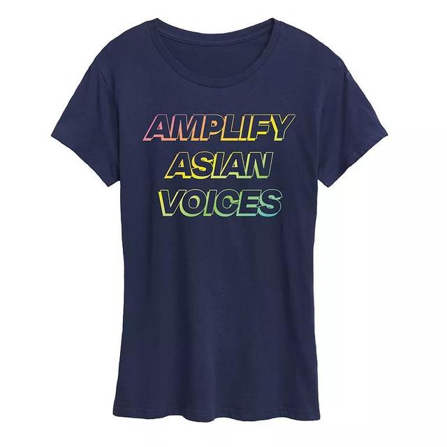 Womens Amplify Asian Voices Graphic Tee Blue Product Image