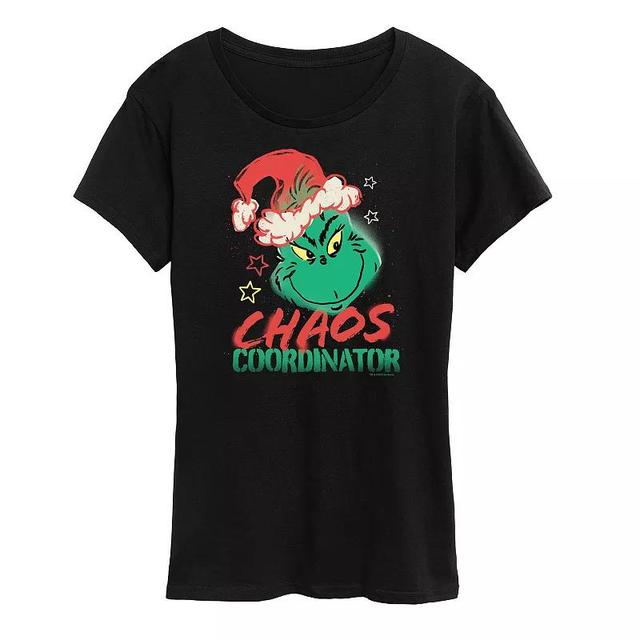 Womens Dr. Seuss The Grinch Chaos Coordinator Graphic Tee, Girls Product Image