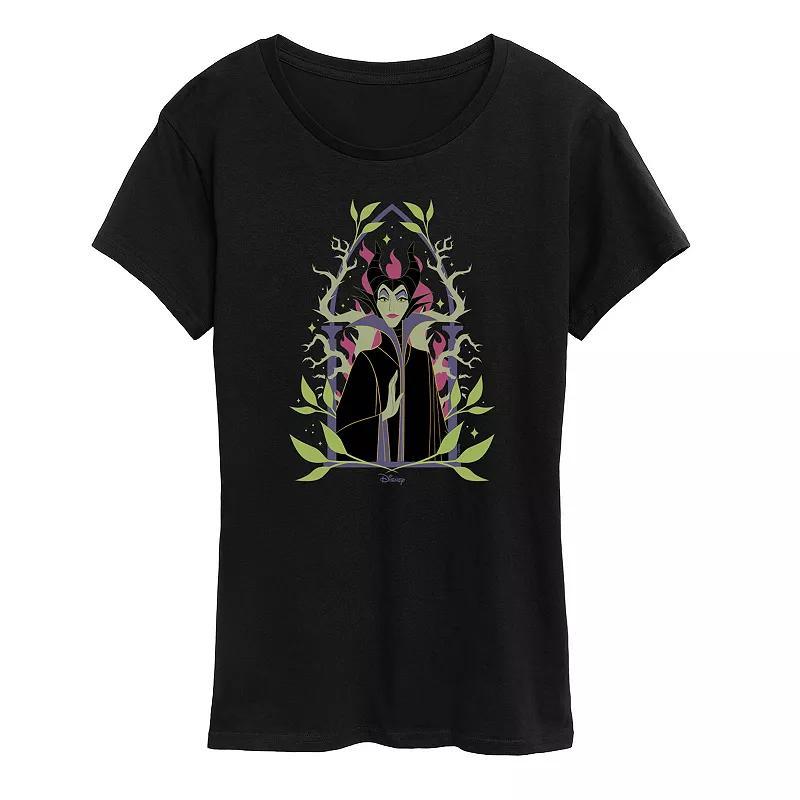 Disneys Sleeping Beauty Maleficent Womens Graphic Tee Blue Product Image