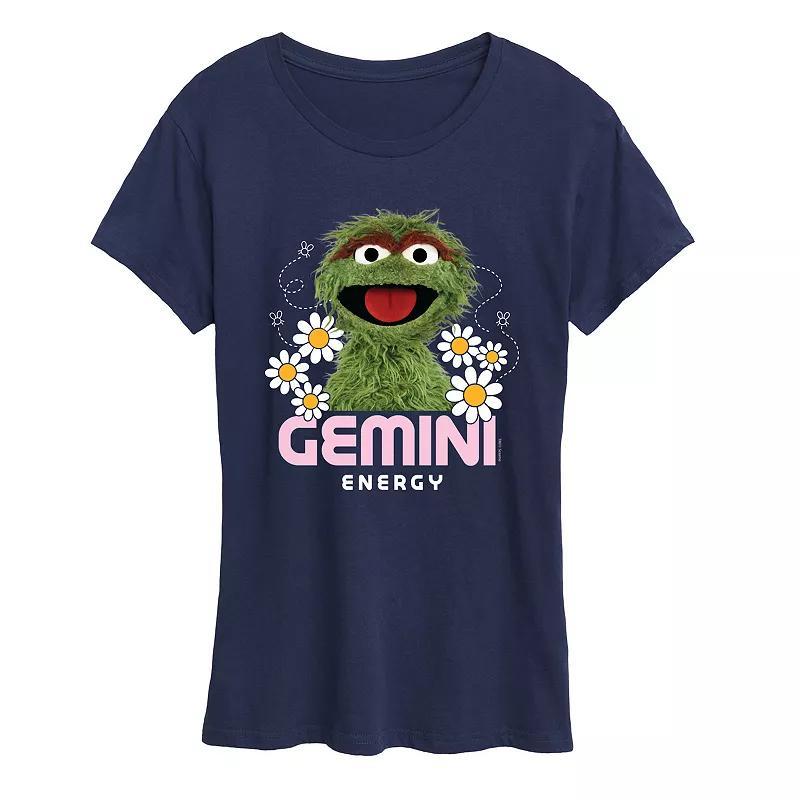 Womens Sesame Street Oscar Gemini Energy Graphic Tee Product Image