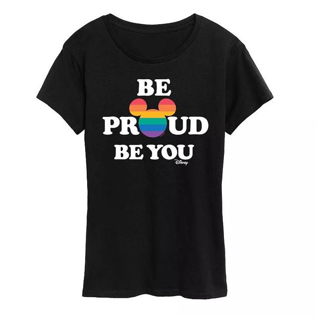 Disneys Mickey Mouse Womens Be Proud Be You Pride Graphic Tee Product Image