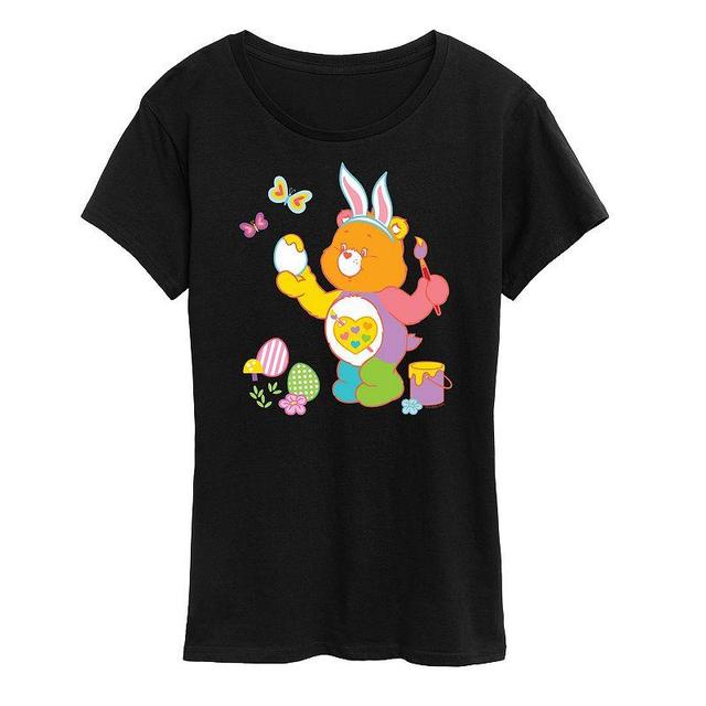 Womens Care Bears Painting Easter Eggs Graphic Tee Product Image