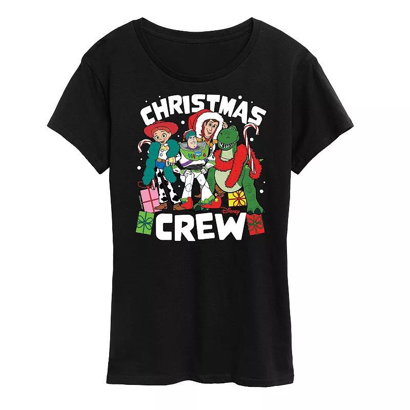 Disney / Pixars Toy Story Womens Christmas Crew Graphic Tee, Girls Heather Grey Product Image