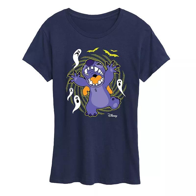 Disneys Lilo & Stitch Womens Halloween Ghosts Graphic Tee Product Image