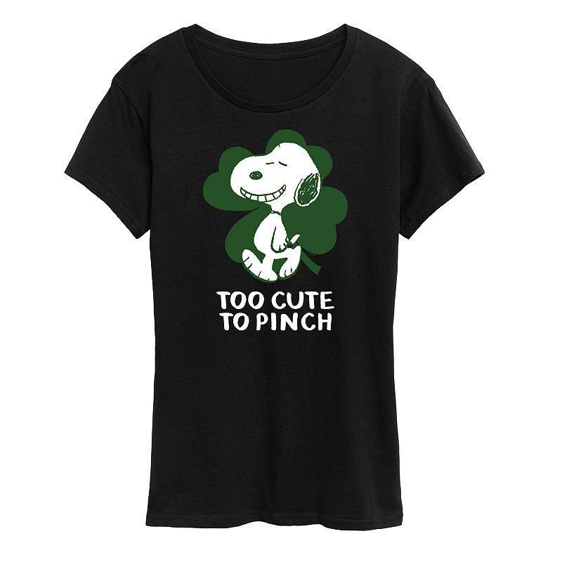 Womens Peanuts Snoopy Too Cute To Pinch Graphic Tee Product Image