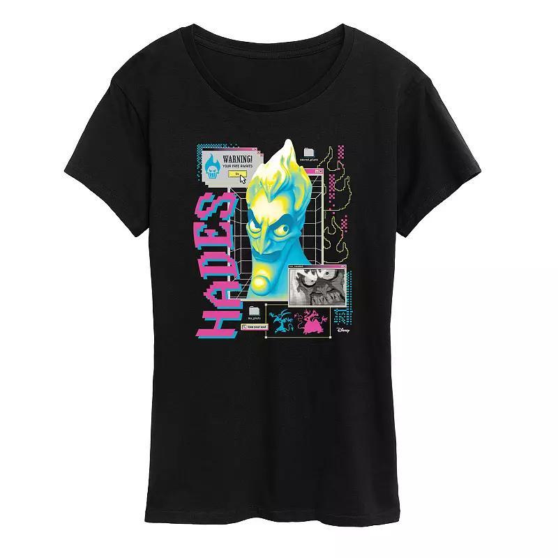 Disneys Hercules Hades Womens Vapor Graphic Tee Blue Product Image