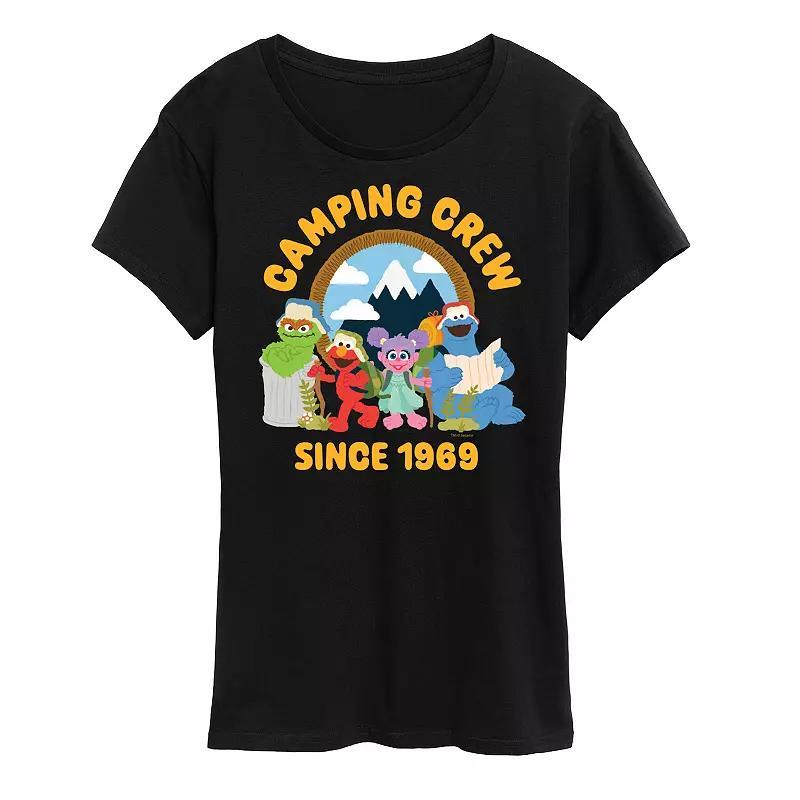 Womens Sesame Street Camping Crew 1969 Graphic Tee Product Image