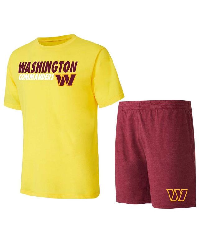 Mens Concepts Sport Burgundy Washington Commanders Meter T-shirt and Shorts Sleep Set - Burgundy Product Image