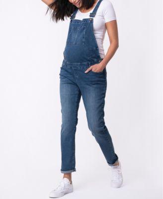 Women's Denim Maternity Overalls Product Image