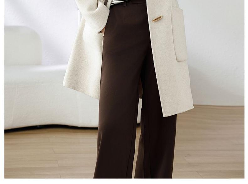 Collared Plain Toggle Coat Product Image