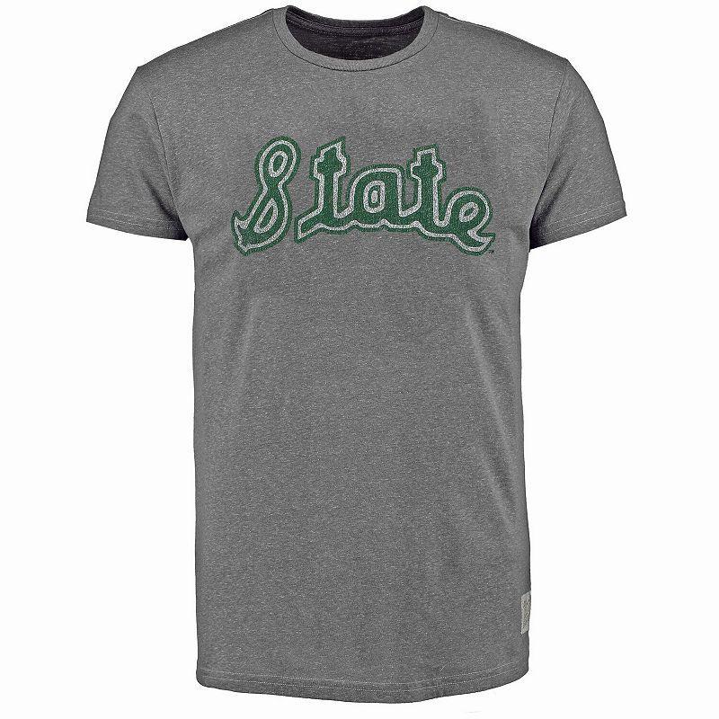 Mens Original Retro Brand Heathered Gray Michigan State Spartans Vintage Tri-Blend T-Shirt Product Image