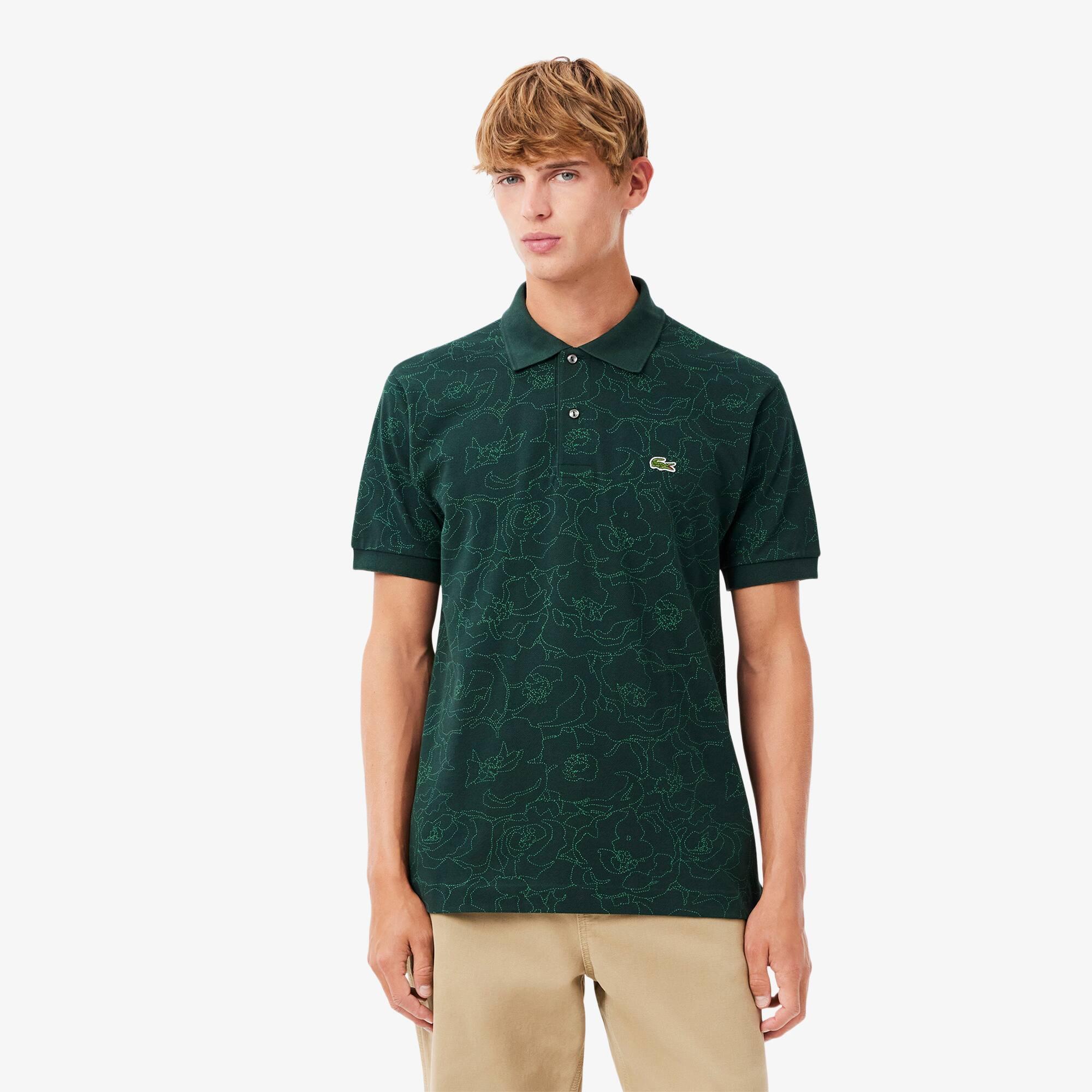 Classic Fit Flower Print L.12.12 Polo Shirt Product Image