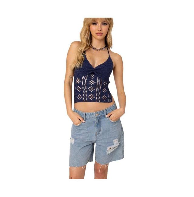 Edikted Womens Jada Open Back Crochet Top Product Image