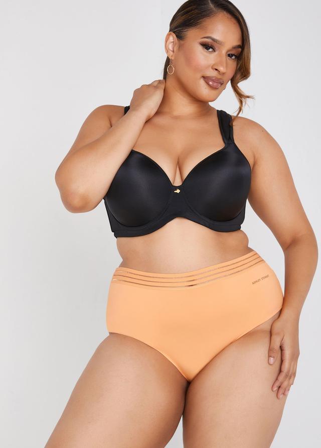 Plus Size Microfiber Sheer Waist Briefs Ashley Stewart Product Image