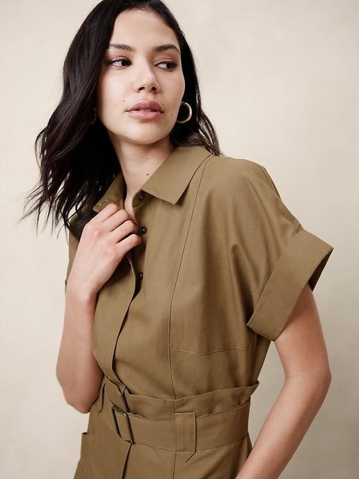 Linen-Blend Jumpsuit Product Image