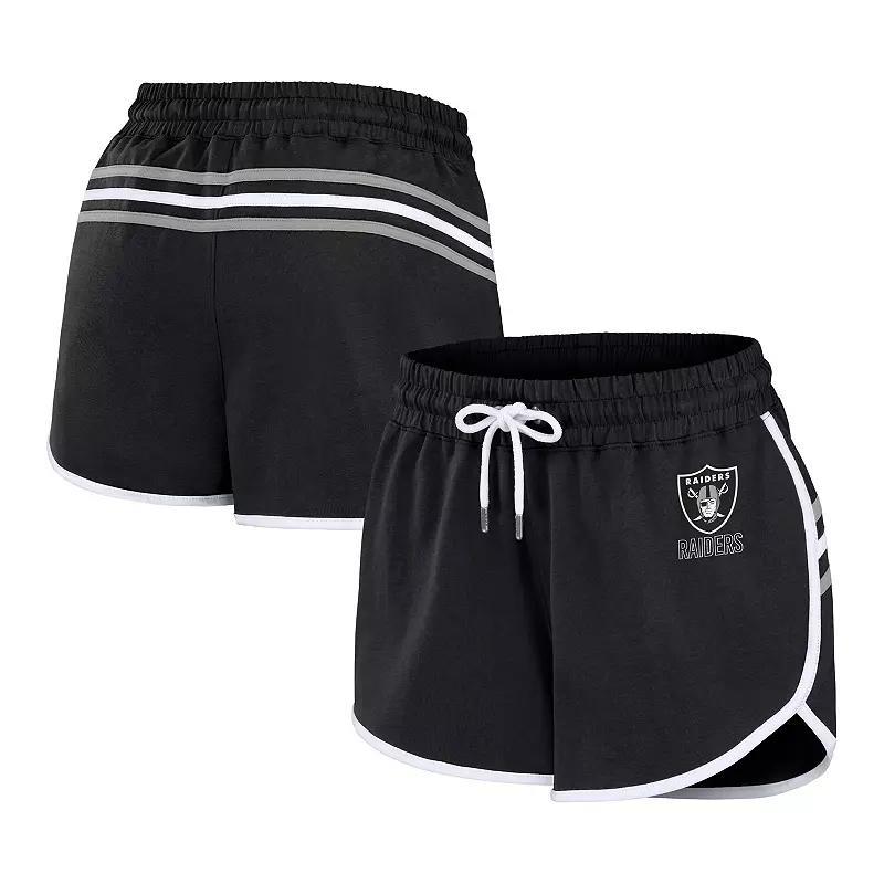 Womens WEAR by Erin Andrews Black Las Vegas Raiders Hem Shorts Product Image