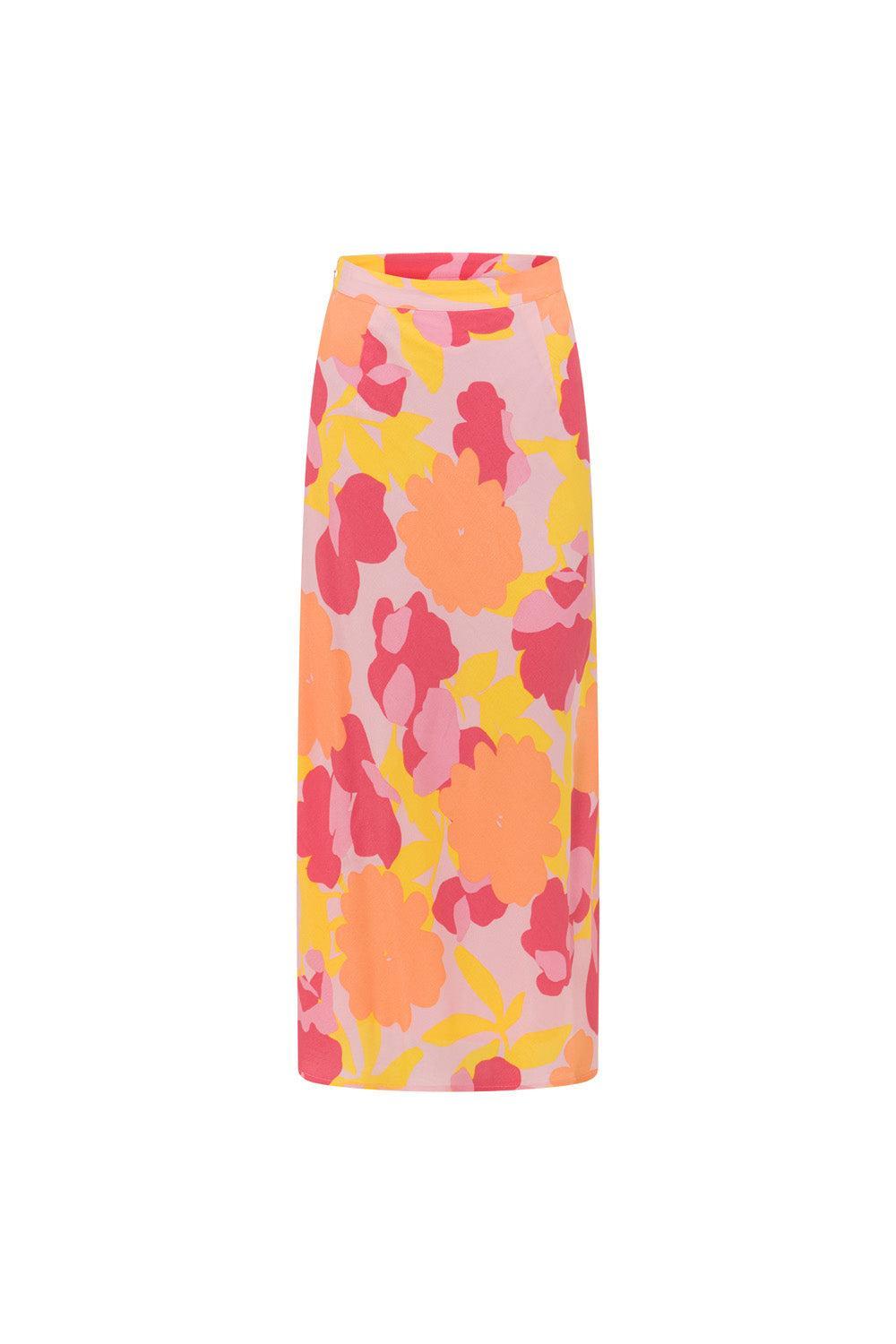 Rhylee Midi Skirt - Nectar Floral Product Image