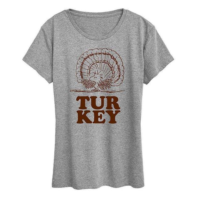 Womens Peanuts Woodstock Turkey Graphic Tee, Girls Grey Gray Product Image