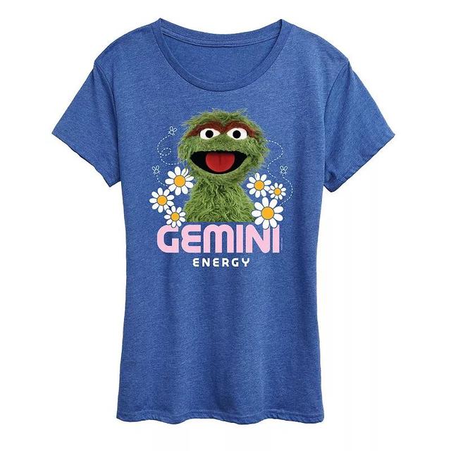 Womens Sesame Street Oscar Gemini Energy Graphic Tee Product Image