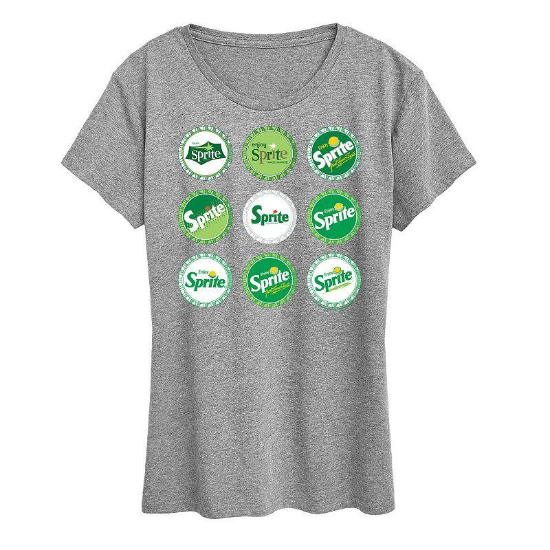 Womens Sprite Bottle Cap Evolution Graphic Tee Grey Gray Product Image