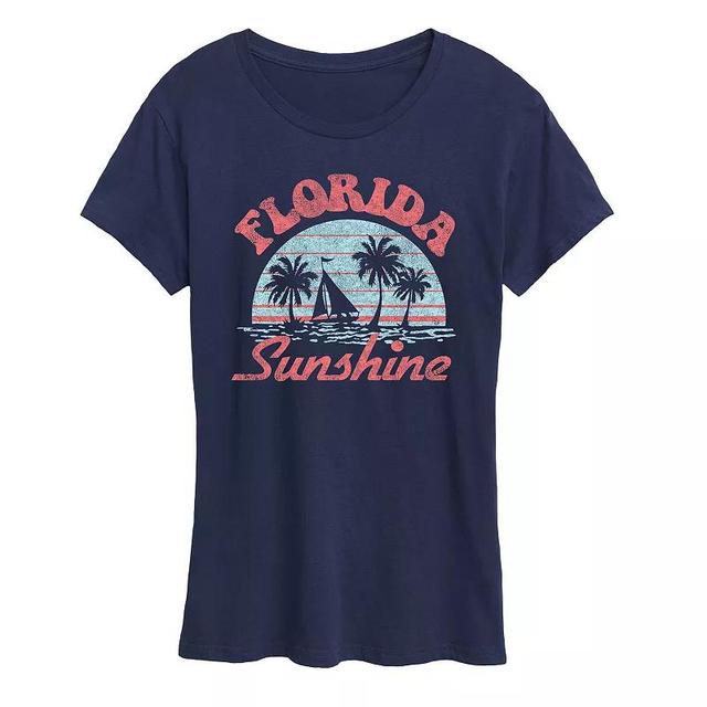 Womens Florida Sunshine Graphic Tee Blue Product Image