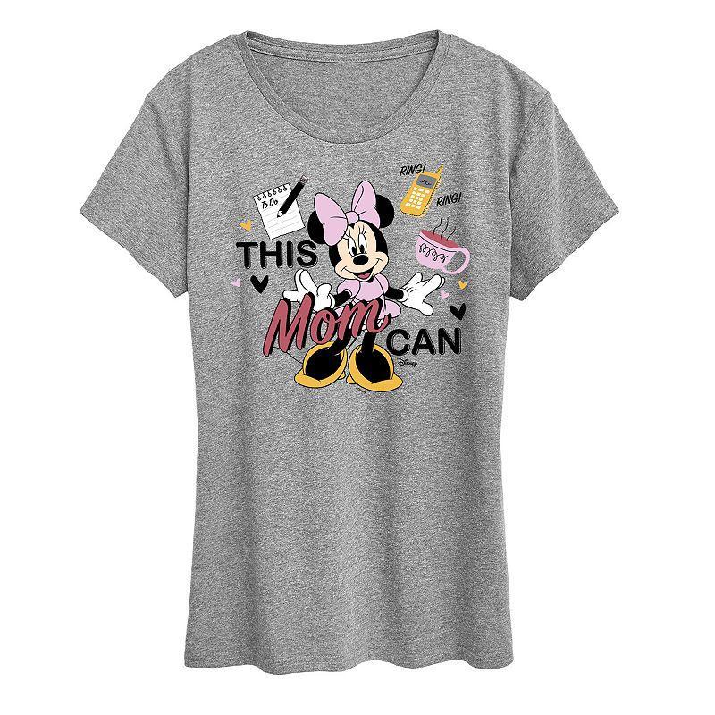 Disneys Minnie Mouse Womens This Mom Can Graphic Tee Product Image