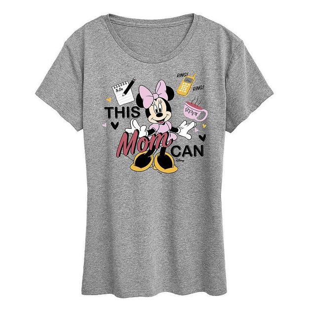 Disneys Minnie Mouse Womens This Mom Can Graphic Tee Product Image