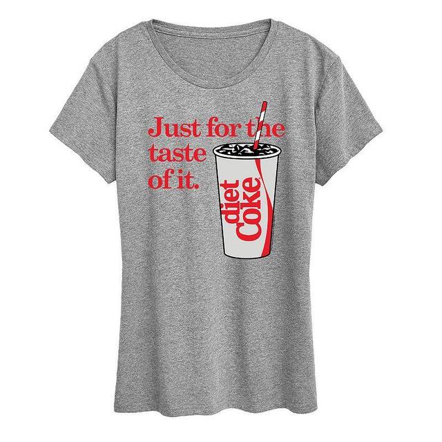 Womens Diet Coke For The Taste Of It Graphic Tee Grey Gray Product Image