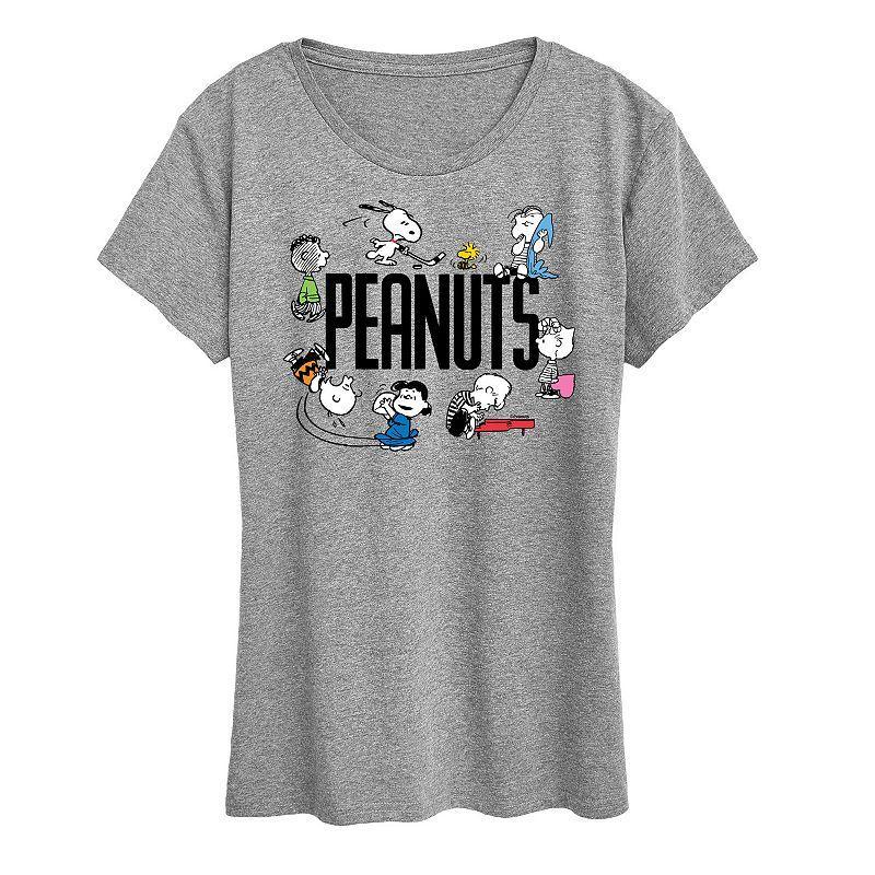 Womens Peanuts Group Logo Graphic Tee, Girls Product Image