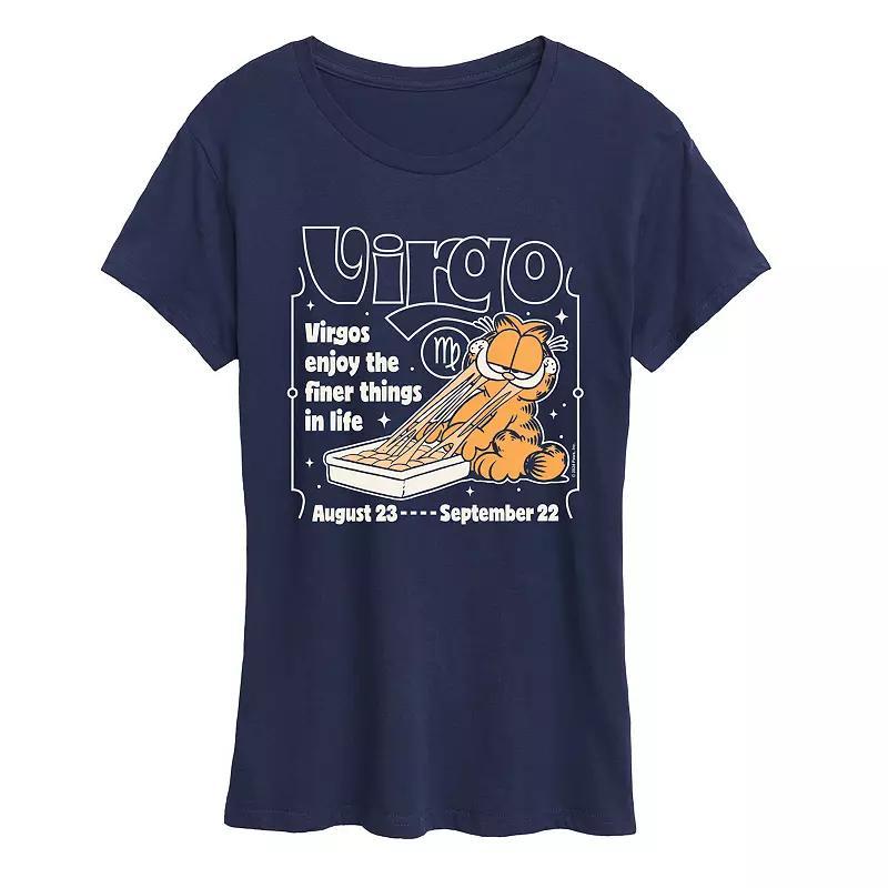 Womens Garfield Virgo Graphic Tee Heather Grey Product Image