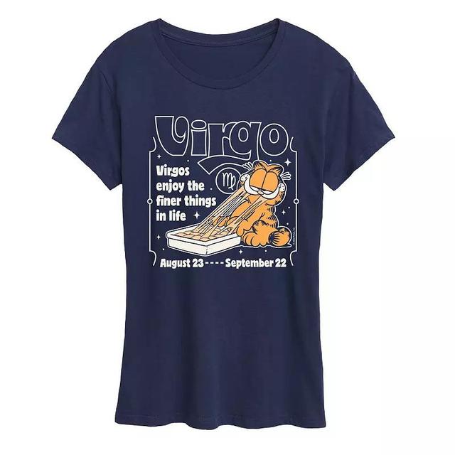 Womens Garfield Virgo Graphic Tee Grey Green Product Image