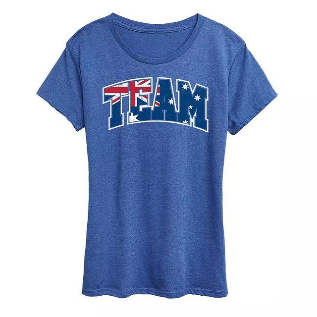 Womens Team Canada Graphic Tee Grey Royal Blue Product Image